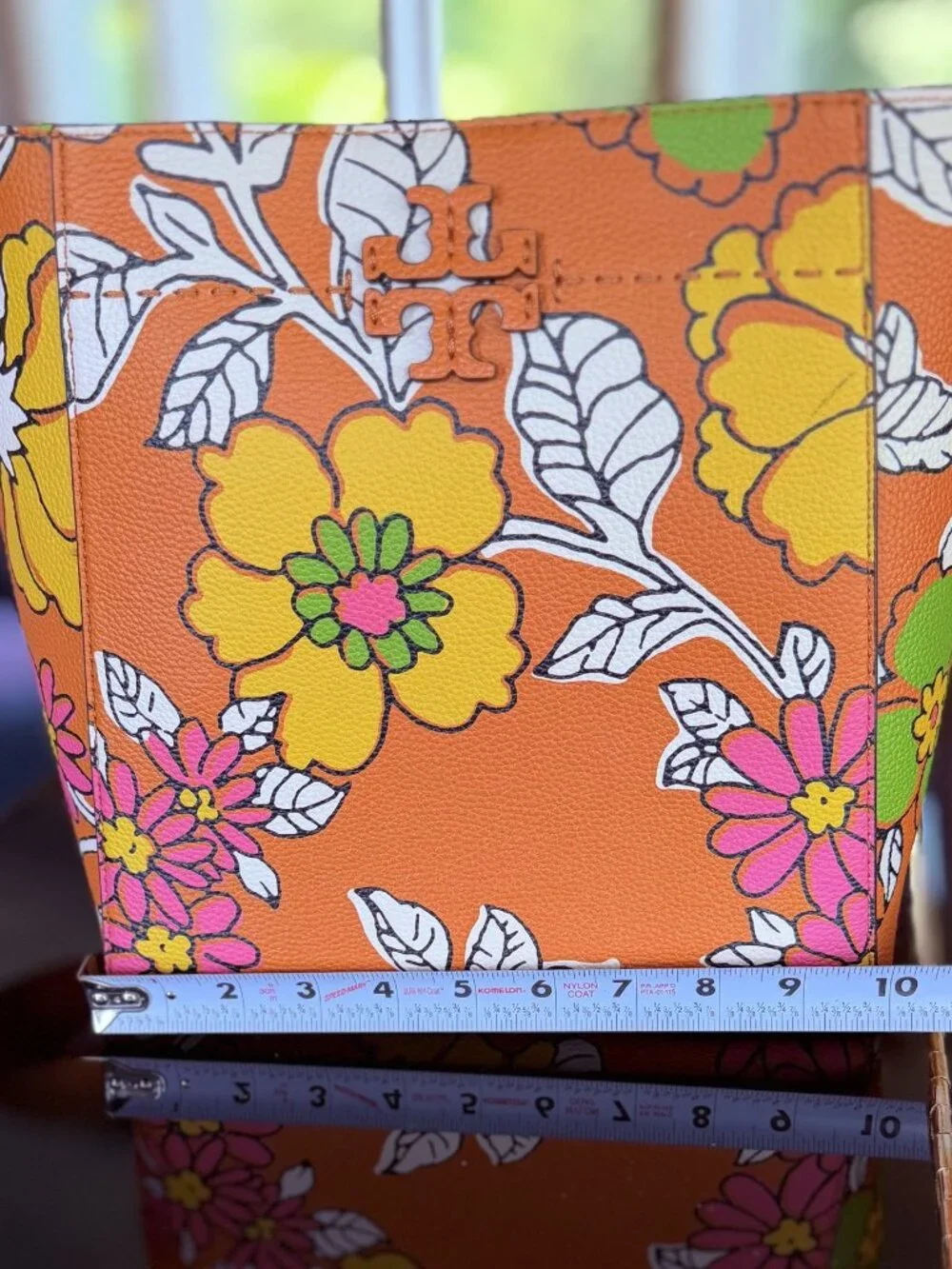 Authentic Tory Burch McGraw Printed Hobo Bag in Rust Wallpaper Floral, Like New